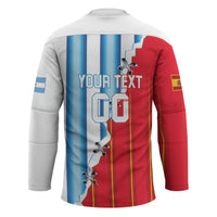 Custom Argentina Spain Football 2026 Hockey Jersey La Albiceleste La Roja Together
