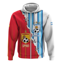 Custom Argentina Spain Football 2026 Hoodie La Albiceleste La Roja Together