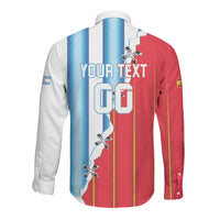 Custom Argentina Spain Football 2026 Long Sleeve Button Shirt La Albiceleste La Roja Together