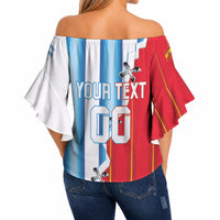 Custom Argentina Spain Football 2026 Off Shoulder Wrap Waist Top La Albiceleste La Roja Together