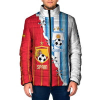 Custom Argentina Spain Football 2026 Padded Jacket La Albiceleste La Roja Together