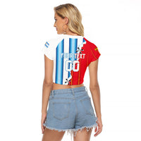Custom Argentina Spain Football 2026 Raglan Cropped T Shirt La Albiceleste La Roja Together