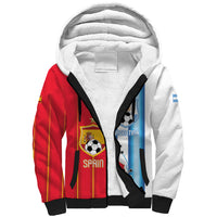 Custom Argentina Spain Football 2026 Sherpa Hoodie La Albiceleste La Roja Together