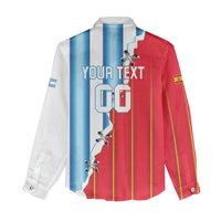 Custom Argentina Spain Football 2026 Women Casual Shirt La Albiceleste La Roja Together