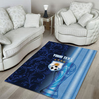 Custom Argentina World Football 2026 Area Rug La Albiceleste 4th Champion Proud