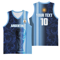 Custom Argentina World Football 2026 Basketball Jersey La Albiceleste 4th Champion Proud