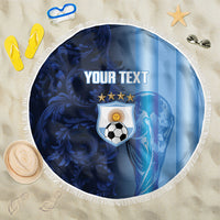 Custom Argentina World Football 2026 Beach Blanket La Albiceleste 4th Champion Proud