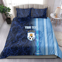 Custom Argentina World Football 2026 Bedding Set La Albiceleste 4th Champion Proud
