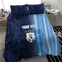Custom Argentina World Football 2026 Bedding Set La Albiceleste 4th Champion Proud