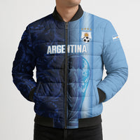 Custom Argentina World Football 2026 Bomber Puffer Jacket La Albiceleste 4th Champion Proud