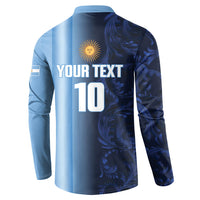 Custom Argentina World Football 2026 Button Sweatshirt La Albiceleste 4th Champion Proud
