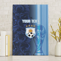 Custom Argentina World Football 2026 Canvas Wall Art La Albiceleste 4th Champion Proud