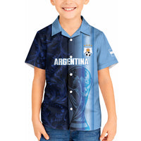 Custom Argentina World Football 2026 Kid Hawaiian Shirt La Albiceleste 4th Champion Proud