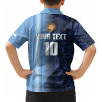 Custom Argentina World Football 2026 Kid Hawaiian Shirt La Albiceleste 4th Champion Proud
