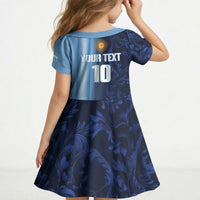 Custom Argentina World Football 2026 Kid Short Sleeve Dress La Albiceleste 4th Champion Proud