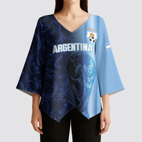 Custom Argentina World Football 2026 Kimono Sleeve Blouse La Albiceleste 4th Champion Proud