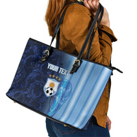 Custom Argentina World Football 2026 Leather Tote Bag La Albiceleste 4th Champion Proud