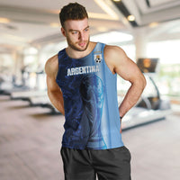 Custom Argentina World Football 2026 Men Tank Top La Albiceleste 4th Champion Proud