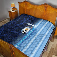 Custom Argentina World Football 2026 Quilt La Albiceleste 4th Champion Proud