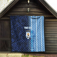 Custom Argentina World Football 2026 Quilt La Albiceleste 4th Champion Proud
