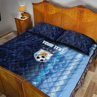 Custom Argentina World Football 2026 Quilt Bed Set La Albiceleste 4th Champion Proud