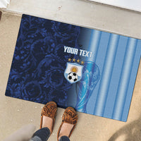 Custom Argentina World Football 2026 Rubber Doormat La Albiceleste 4th Champion Proud