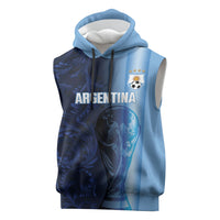 Custom Argentina World Football 2026 Sleeveless Hoodie La Albiceleste 4th Champion Proud