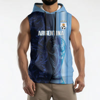 Custom Argentina World Football 2026 Sleeveless Hoodie La Albiceleste 4th Champion Proud