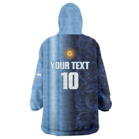 Custom Argentina World Football 2026 Wearable Blanket Hoodie La Albiceleste 4th Champion Proud