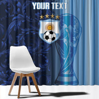 Custom Argentina World Football 2026 Window Curtain La Albiceleste 4th Champion Proud