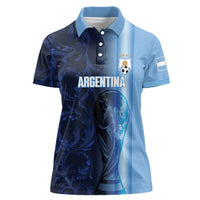 Custom Argentina World Football 2026 Women Polo Shirt La Albiceleste 4th Champion Proud