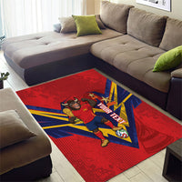 Custom Spain World Football 2026 Area Rug La Roja 2nd Champion Proud