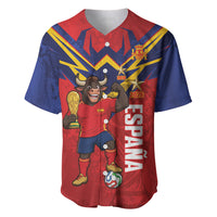 Custom Spain World Football 2026 Baseball Jersey La Roja 2nd Champion Proud