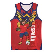 Custom Spain World Football 2026 Basketball Jersey La Roja 2nd Champion Proud