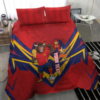 Custom Spain World Football 2026 Bedding Set La Roja 2nd Champion Proud
