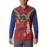 Custom Spain World Football 2026 Button Sweatshirt La Roja 2nd Champion Proud