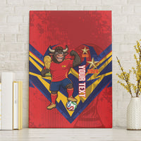 Custom Spain World Football 2026 Canvas Wall Art La Roja 2nd Champion Proud