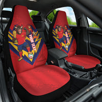 Custom Spain World Football 2026 Car Seat Cover La Roja 2nd Champion Proud