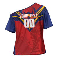 Custom Spain World Football 2026 Cross Shoulder Shirt La Roja 2nd Champion Proud