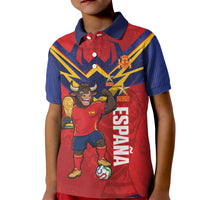 Custom Spain World Football 2026 Kid Polo Shirt La Roja 2nd Champion Proud