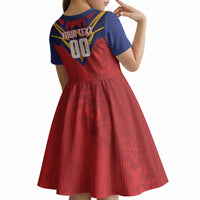 Custom Spain World Football 2026 Kid Short Sleeve Dress La Roja 2nd Champion Proud