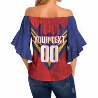 Custom Spain World Football 2026 Off Shoulder Wrap Waist Top La Roja 2nd Champion Proud