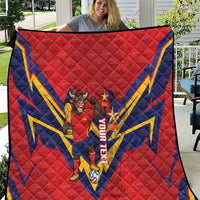 Custom Spain World Football 2026 Quilt La Roja 2nd Champion Proud