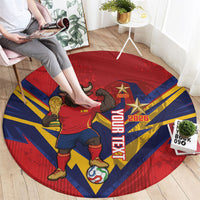 Custom Spain World Football 2026 Round Carpet La Roja 2nd Champion Proud