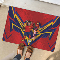 Custom Spain World Football 2026 Rubber Doormat La Roja 2nd Champion Proud