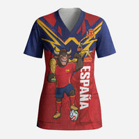Custom Spain World Football 2026 Scrub Top La Roja 2nd Champion Proud