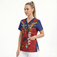 Custom Spain World Football 2026 Scrub Top La Roja 2nd Champion Proud