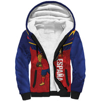 Custom Spain World Football 2026 Sherpa Hoodie La Roja 2nd Champion Proud