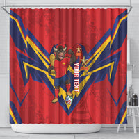 Custom Spain World Football 2026 Shower Curtain La Roja 2nd Champion Proud