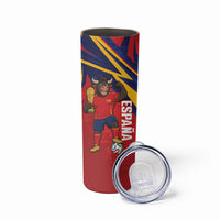 Spain World Football 2026 Skinny Tumbler La Roja 2nd Champion Proud